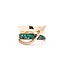 Ring LeVian Pave .15ctw Round Diamonds .36ctw Emeralds 14kr Sz7 7.92g 225050017