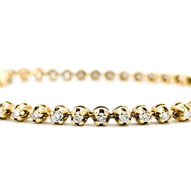Bracelet Line .50ctw Round Diamonds 14ky 7" 8.95g 225060013