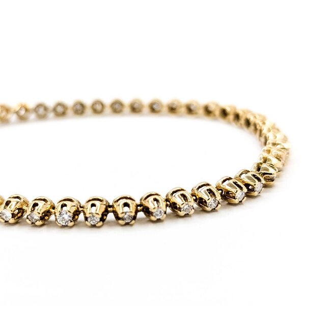 Bracelet Line .50ctw Round Diamonds 14ky 7" 8.95g 225060013