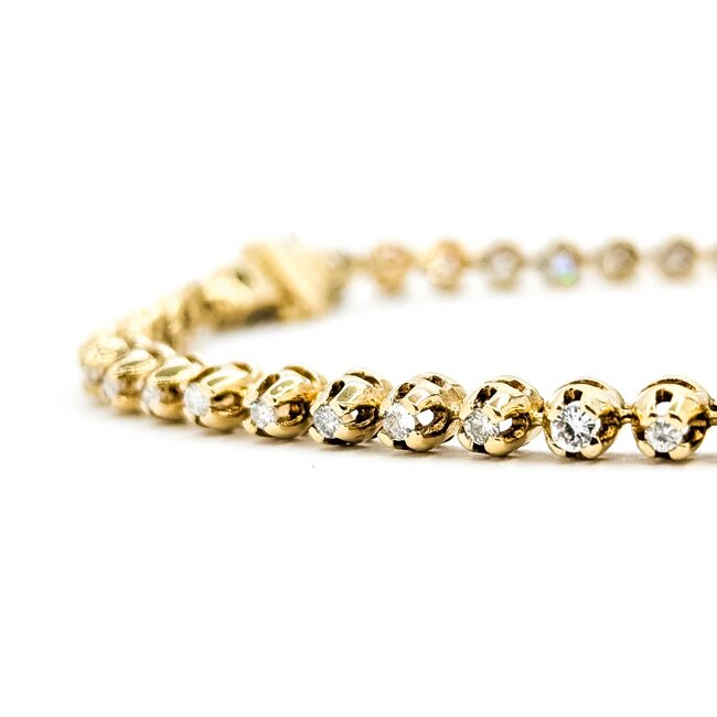 Bracelet Line .50ctw Round Diamonds 14ky 7" 8.95g 225060013