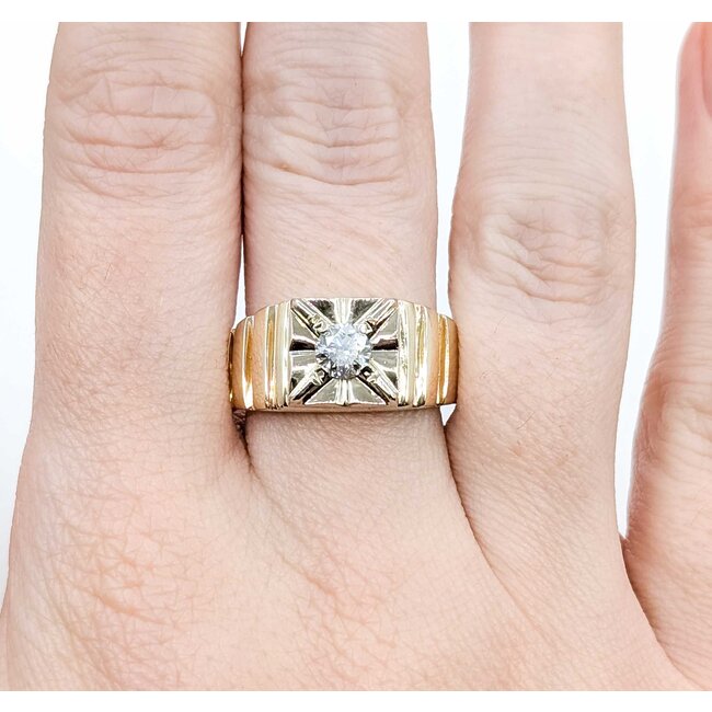 Ring .40ct Round Diamond 14ky Sz11 11.51g 225060002