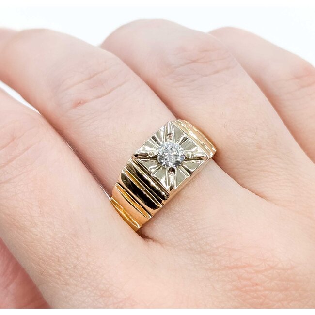 Ring .40ct Round Diamond 14ky Sz11 11.51g 225060002