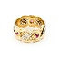 Ring Cross Hatch .10ctw Ruby 14ky Sz6.5 4.81g 225060008