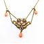 Necklace Lavalier Coral Seed Pearls 10ky 14" 6.84g 225060015