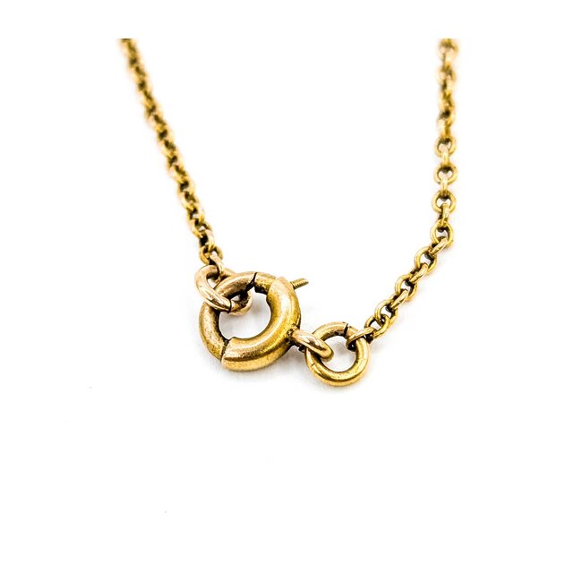 Necklace Lavalier Coral Seed Pearls 10ky 14" 6.84g 225060015