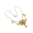Necklace Lavalier Coral Seed Pearls 10ky 14" 6.84g 225060015
