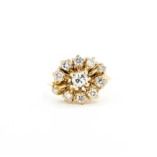 Ring Cocktail .60ctw Round Diamonds 14ky Sz5.5 3.81g 225060006