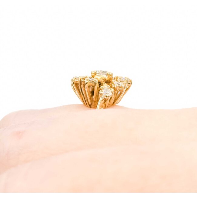 Ring Cocktail .60ctw Round Diamonds 14ky Sz5.5 3.81g 225060006