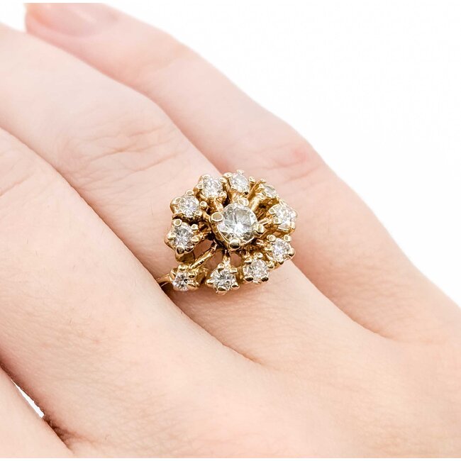 Ring Cocktail .60ctw Round Diamonds 14ky Sz5.5 3.81g 225060006