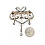 Brooch/Pendant Antique Bow 1.25ctw Rose Cut/Old Mine Diamonds SS/18ky 54x47mm 10.68g 225060017