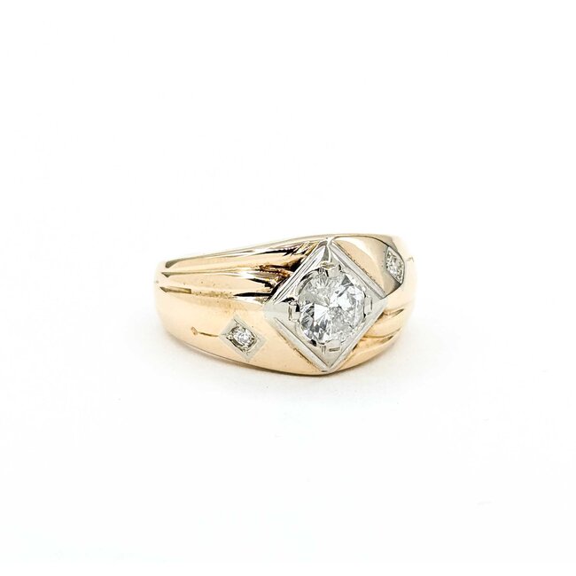 Ring .80ct Round Diamond 14ky Sz9.5 6.56g 225060005