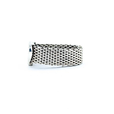 Ring Tiffany Mesh Heart SS Sz6 5.66g 225050051
