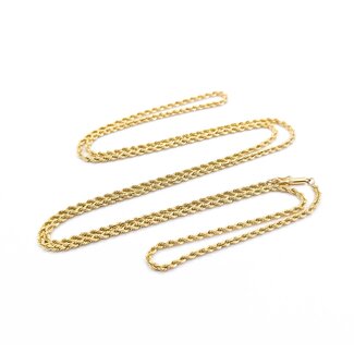Necklace Rope Link Barrel Clasp 14ky 2.1mm 30" 13.5g 125062004