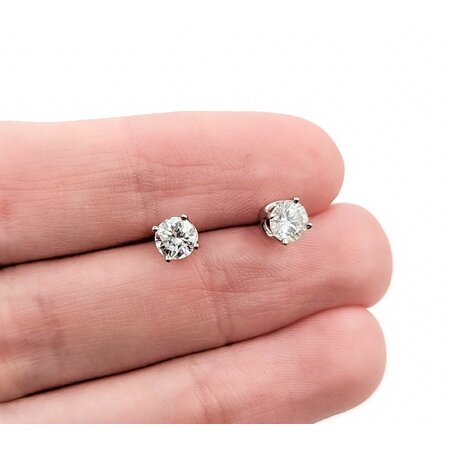 Earrings Stud 4 Prong .70ctw Round Diamonds 14kw 4.75mm 1.0g 225050008