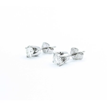 Earrings Stud 4 Prong .70ctw Round Diamonds 14kw 4.75mm 1.0g 225050008