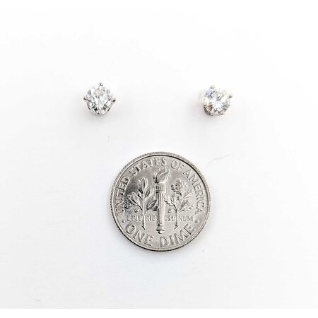 Earrings Stud 4 Prong .70ctw Round Diamonds 14kw 4.75mm 1.0g 225050008