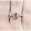 Ring Milgrain .36ctw Round Diamonds .51ct Pink Sapphire 14kw 10.7mm sz7 3.47g 125060038