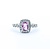 Ring Milgrain .36ctw Round Diamonds .51ct Pink Sapphire 14kw 10.7mm sz7 3.47g 125060038