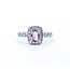 Ring Milgrain .36ctw Round Diamonds .51ct Pink Sapphire 14kw 10.7mm sz7 3.47g 125060038