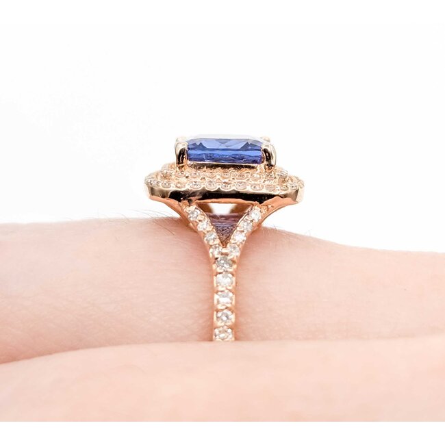 Ring Effy .39ctw Round Diamonds 2.28ct Tanzanite 14kr 12.7mm Sz7 4.57g 125060031