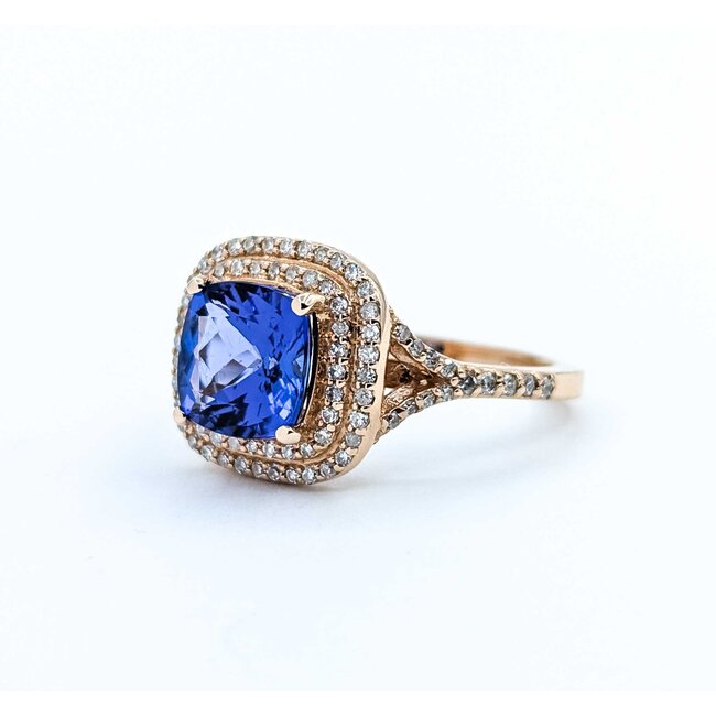 Ring Effy .39ctw Round Diamonds 2.28ct Tanzanite 14kr 12.7mm Sz7 4.57g 125060031
