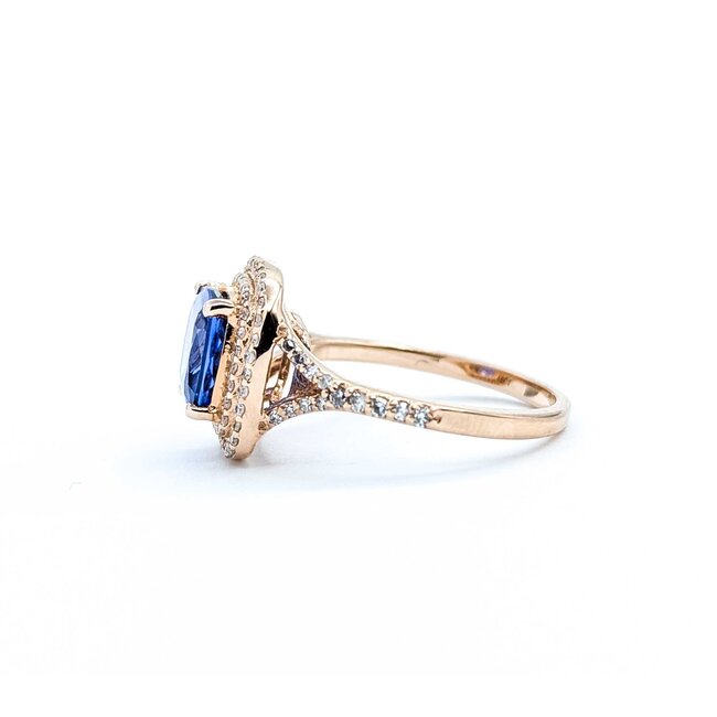 Ring Effy .39ctw Round Diamonds 2.28ct Tanzanite 14kr 12.7mm Sz7 4.57g 125060031