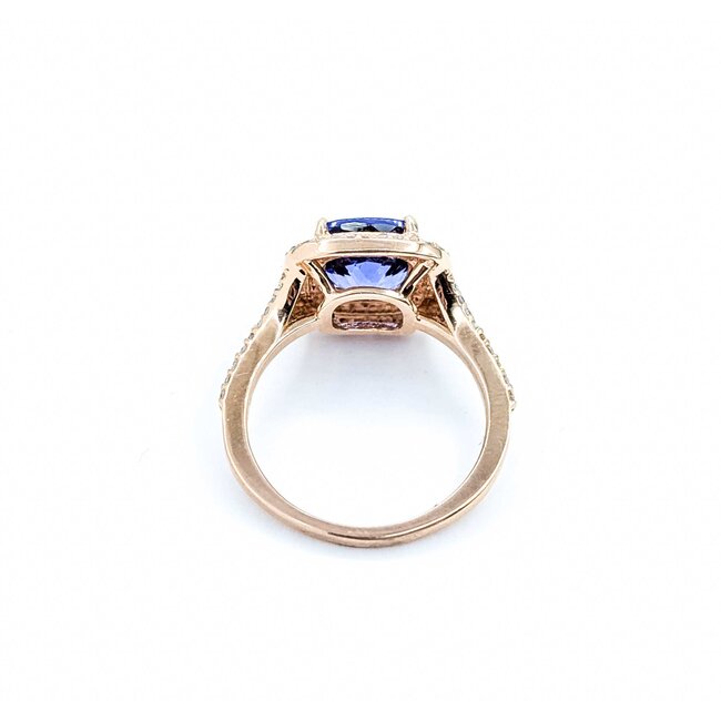 Ring Effy .39ctw Round Diamonds 2.28ct Tanzanite 14kr 12.7mm Sz7 4.57g 125060031
