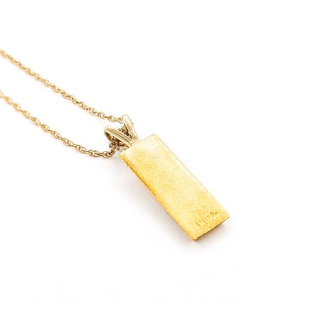 Mike Sjulstad Pendant Gold Bar .23ct Round Diamonds 14ky/24k 16" 9.77g 225060028