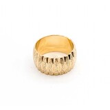 Mike Sjulstad Ring Ribbed Band 14ky 9.5mm Sz5.5 6.85g 225060026