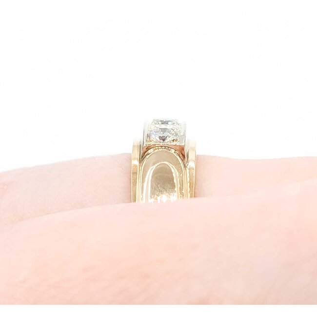 Ring Three Stone 45ctw Round Diamonds 14ky sz9.5 8.34g 225060022