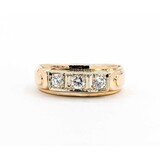 JoAnn Zitzow Ring Three Stone 45ctw Round Diamonds 14ky sz9.5 8.34g 225060022