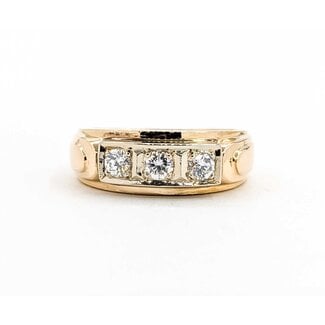 Ring Three Stone 45ctw Round Diamonds 14ky sz9.5 8.34g 225060022