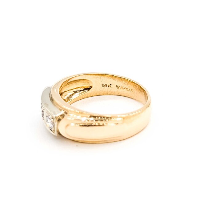 Ring Three Stone 45ctw Round Diamonds 14ky sz9.5 8.34g 225060022