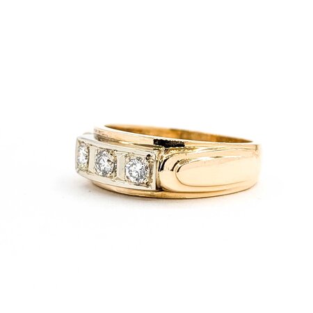JoAnn Zitzow Ring Three Stone 45ctw Round Diamonds 14ky sz9.5 8.34g 225060022