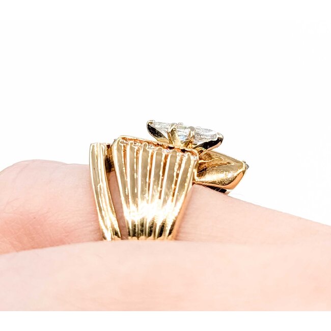 Ring Set .60ct Marquise Diamonds .12ctw Diamonds 10ky sz5 8.06g 125060046