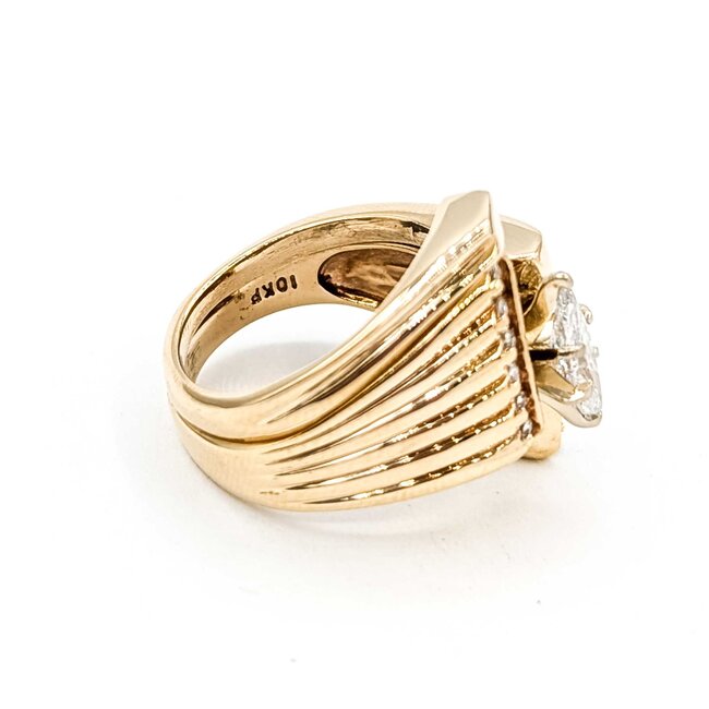 Ring Set .60ct Marquise Diamonds .12ctw Diamonds 10ky sz5 8.06g 125060046