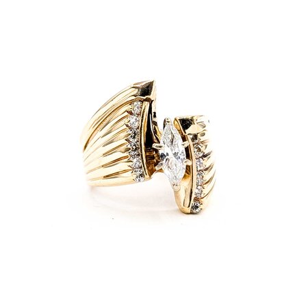Ring Set .60ct Marquise Diamonds .12ctw Diamonds 10ky sz5 8.06g 125060046