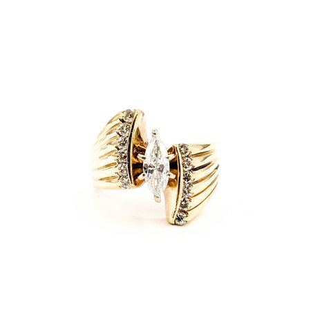 Ring Set .60ct Marquise Diamonds .12ctw Diamonds 10ky sz5 8.06g 125060046
