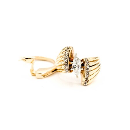 Ring Set .60ct Marquise Diamonds .12ctw Diamonds 10ky sz5 8.06g 125060046