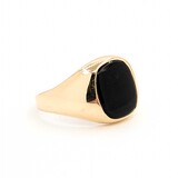  Ring 12x10mm Black Onyx 10ky 14mm Sz10 3.5g 125060005