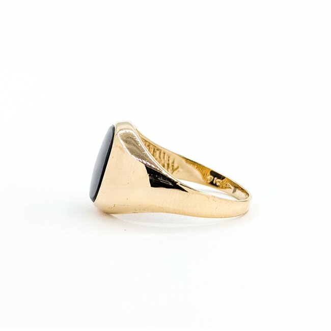 Ring 12x10mm Black Onyx 10ky 14mm Sz10 3.5g 125060005