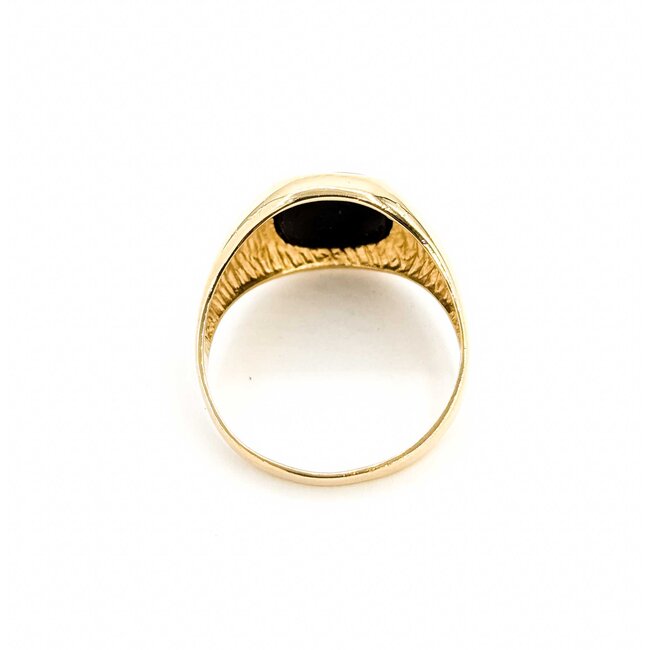 Ring 12x10mm Black Onyx 10ky 14mm Sz10 3.5g 125060005