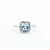 Ring Halo .09ctw Round Diamonds .56ct Blue Topaz 14kw sz4 1.7g 125060049