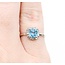Ring Halo .09ctw Round Diamonds .56ct Blue Topaz 14kw sz4 1.7g 125060049