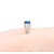 Ring 4 Prong .15ctw Round/Baguette Diamonds .65ct London Blue Topaz 14kw sz9 3.28g 125060050
