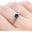 Ring 4 Prong .15ctw Round/Baguette Diamonds .65ct London Blue Topaz 14kw sz9 3.28g 125060050
