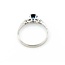 Ring 4 Prong .15ctw Round/Baguette Diamonds .65ct London Blue Topaz 14kw sz9 3.28g 125060050