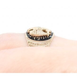 Ring Double Eagle Shriner 10ky 14mm Sz9.25 8.07g 125062020
