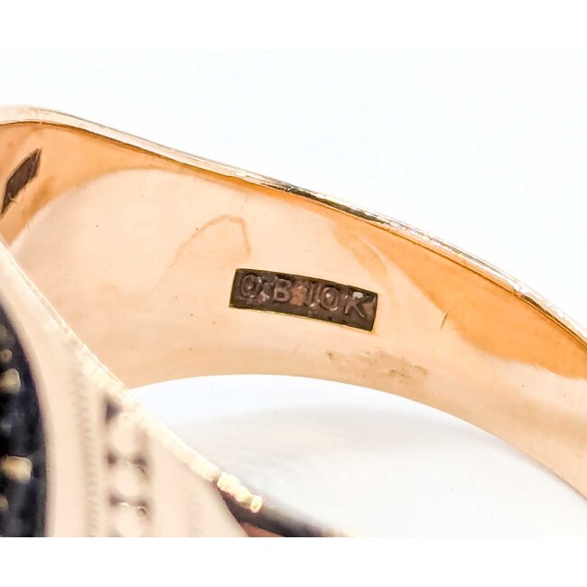 Ring Double Eagle Shriner 10ky 14mm Sz9.25 8.07g 125062020