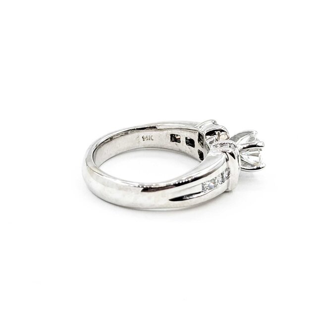 Ring Channel Set .70ct Round Diamond .75ctw Diamonds Princess Cut 14kw 7.3mm Sz8 8.53g 225060018